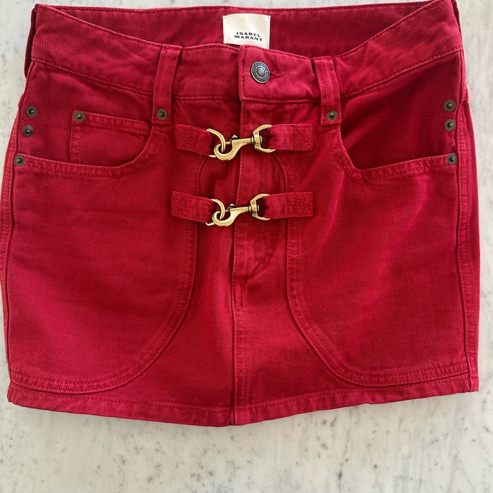 Isabel Marant Red Mini Skirt